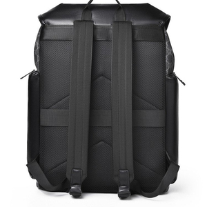 Mochila Antirrobo Minimalista de Cuero PU con Patrón de Diamantes, Resistente al Agua, 20-39L, Unisex, con Correas de Hombro y Cierre de Cremallera - Product Image 2