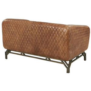Sofá de Cuero Genuino de Estilo Retro Americano Moderno, Minimalista Italiano de Lujo Ligero para Sala de Estar - Product Image 5