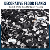 Flocons d'époxy pour sols 1-3mm 3-5mm, copeaux de vinyle, mélange de flocons de mica, couleurs variées, antidérapants, résistants à l'usure pour revêtements de sol époxy de garage