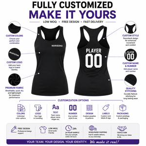 Camiseta Deportiva Personalizada para Mujer, de Secado Rápido, Ligera, Transpirable, sin Mangas, para Gimnasio, Entrenamiento, Fitness, OEM, ODM, Marca Privada - Product Image 4
