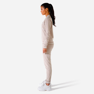 Women 2-Piece Lightweight Cotton Tracksuit <b>Zip</b> <b>up</b> <b>Jacket</b> & Jogger Pants Casual Sportswear Set for Gym Travel - Product Image 4