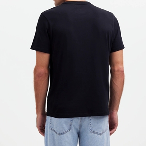 T-shirts pour hommes en coton tricoté, col rond, manches courtes, coupe ample, 230g, anti-boulochage, motif sérigraphié, vente en gros - Product Image 3