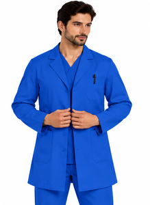 Bata de Laboratorio Blanca para Médicos, Manga Larga, Uniforme Médico Profesional, Antiestática, Transpirable, de Polialgodón, para Hospital y Farmacia - Product Image 2