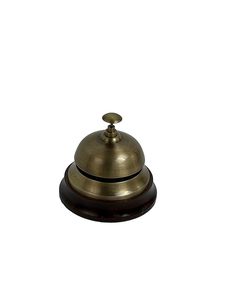 Campana de Escritorio de Latón con Base de Madera, Acabado Antiguo, Campana de Llamada Vintage para Recepción de Hotel, Tienda, Oficina, Decoración del Hogar - Product Image 4