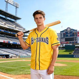 Chemise à boutons de baseball pour hommes, t-shirt de joueur de baseball, maillot pour les fans le jour du match, hauts à manches courtes à séchage rapide - Product Image 4