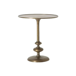 Table d'appoint ronde en laiton moderne avec finition or antique, meubles décoratifs pour salon, tables d'appoint faites à la main - Product Image 3