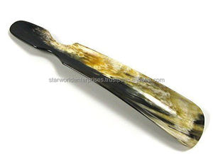 แตรรองเท้าหนังควายวัวธรรมชาติทรงยาวดีไซน์เป็นเอกลักษณ์ - Product Image 2