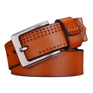 Ceinture en cuir véritable pour homme, design personnalisé, large, boucle personnalisée de haute qualité, ceinture décontractée en cuir pour homme, tailles sur mesure. - Product Image 4