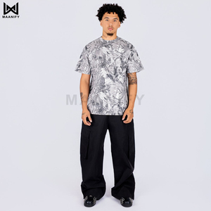 ผู้ค้าส่งเสื้อยืดโอเวอร์ไซส์ลายพรางสไตล์สตรีทแวร์ เสื้อยืดแขนสั้นทรงบ็อกซี่ผ้าฝ้ายลายพรางวินเทจ รับผลิตแบบ OEM - Product Image 5