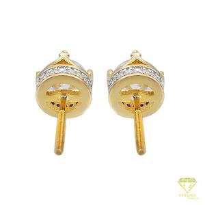 Elegant Round Moissanite <b>Diamond</b> <b>Earrings</b> Crafted In 925 Sterling Silver Brilliant Fine Jewelry For Women - Product Image 3
