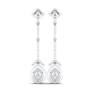 REYES Pendientes Colgantes de Diamantes Cultivados en Laboratorio CVD HPHT de Oro Sólido de 14K de Alta Calidad para Mujer, Joyería Fina Clásica para Fiestas - Product Image 4