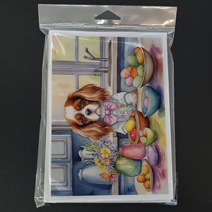 Whimsical <b>Easter</b> Cavalier Spaniel Greeting <b>Cards</b> <b>Pack</b> 8 Blank Note <b>Cards</b> with Envelopes A7 Size 5x7 for Decorative Note Writing - Product Image 3