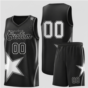 Ensemble d'uniformes de basketball à manches courtes en polyester imprimé, séchage rapide, haute qualité, avec logos personnalisés et fonction antibactérienne - Product Image 6