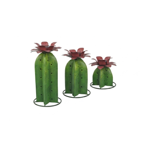 Piquets de jardin en fer forgé 3D en forme de fleurs (lot de 3) - Product Image 2
