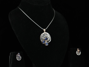 Collier unisexe tendance certifié en argent sterling 925 plaqué or avec saphir naturel, rubis, opale et pierres de naissance multicolores de 3 mm - Product Image 6