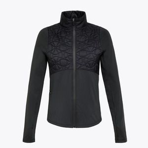 Men's Black <b>Quilted</b> <b>Jacket</b> With Geometric <b>Pattern</b> Stand Collar Zipper Closure Windproof Casual Outerwear Autumn Wear - Product Image 6