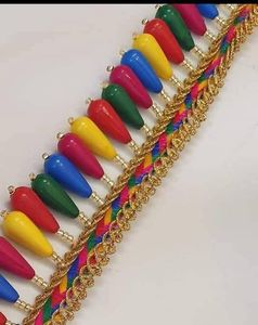 Fleurs en dentelle multicolores à barbe, perles pour ongles, dentelle en maille, accessoires décoratifs pour robe de mariée, cousus à la main - Product Image 1