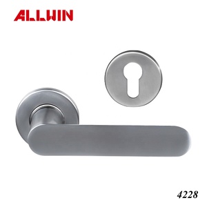 Modern Style Stainless Steel Interior Door Lever Handles with Lock for Hotel Application - Product Image 5