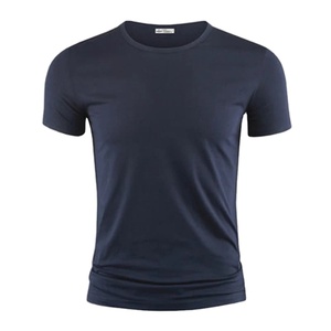 Camiseta con cuello en V profundo para hombre, camiseta de corte bajo con cuello en V, Camiseta ancha para hombre, camiseta interior Invisible, modelo Scoop Hem Slim Fit de manga corta - Product Image 5