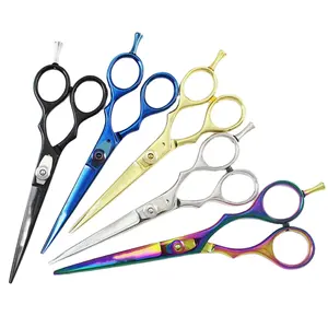 5 Pcs färbung Professional Stainless Steel scharfe klinge Barber Scissors For Hair Cutting 6.5"