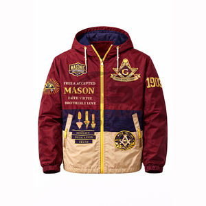 Chaqueta Cortavientos Masónica Personalizada, Ligera e Impermeable, con Logotipo Masónico Bordado, Fabricante OEM al por Mayor - Product Image 1