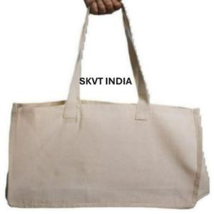Customized Logo Organic 100% Cotton Canvas Tote Bag Eco-Friendly Recyclable Grocery Shopping Drawstring Natural Beige Shoulder - Product Image 4
