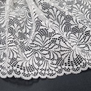 Cinta Elástica de Encaje con Diseño Floral, 23 cm, Nailon y Spandex, Tejido Elástico para Vestidos de Novia, Lencería y Ropa, Ligero - Product Image 5