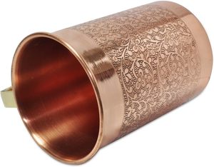 Rustic Copper Mule <b>Mug</b> with Ergonomic Handle Best for Cold Drinks Beer and Refreshing Summer Beverages - Product Image 2