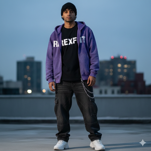 Style streetwear, 500 GSM, molleton lourd 100% coton, strass sur toute la surface, logo imprimé à l'écran, sweat-shirts unisexes à fermeture éclair - Product Image 5