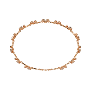 Designer <b>Flower</b> Motif Statement Diamond Jewellery for Women | Lab Grown Floral Round Cut Diamond <b>Bracelet</b> in 10k 14k Rose Gold - Product Image 5