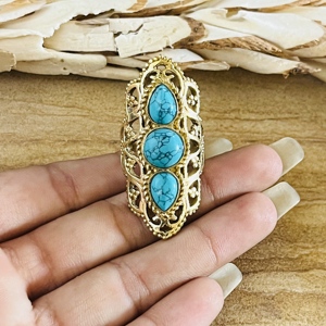 Hot Selling Peacock Boho Brass <b>Ring</b> Women 18k Gold Plated Bird <b>Statement</b> Dainty Minimal Jewelry Wholesale/OEM/ODM Bohemian - Product Image 3