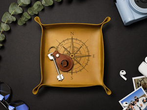 Choice Genuine Leather Tray Luxury <b>Watch</b> Jewelry Display Showcase Tray Custom Size Real Cowhide Leather Tray GLTY-0012 - Product Image 6