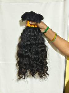 Extensiones de Cabello Humano Virgen Ondulado Rizado Natural Liso Sedoso Estilo Afro Sin Procesar de Templo Indio Exportado de Chennai, India - Cabello RAW - Product Image 3