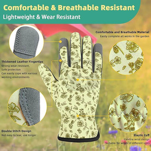 Gants de jardin pour femmes de grande taille, compatibles avec les écrans tactiles, résistants aux égratignures et aux perforations, gants de travail, équipement de protection pour le jardinage - Product Image 6