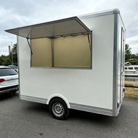 Remorque alimentaire mobile basique vide, modèle DIY pour foire de rue, festival, événementiel, idéale pour le café, la crème glacée, les hot-dogs, les crêpes et les snacks.