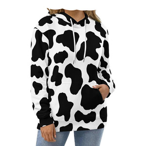 Sudadera con Capucha Sublimada de Moda Casual para Mujer, Alta Calidad, 100% Algodón, Forro Polar Transpirable de Secado Rápido, Servicio OEM, Ligera - Product Image 4