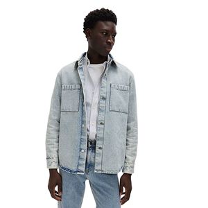 Veste en jean de style utilitaire pour homme, légère, décontractée et tendance - Product Image 2