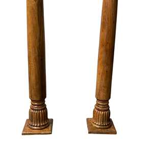 Columna Decorativa Tallada a Mano en Madera de Teca Sólida de Estilo Indio Vintage para Proyectos de Templos, Villas y Hoteles |   Mix Match 1 Contenedor - Product Image 3
