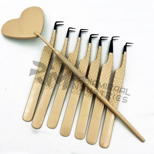 Pinzas para Pestañas RMI, las Más Vendidas, de Acero Inoxidable Sólido de 45 Grados, con Punta de Fibra Negra con Recubrimiento en Polvo, para Extensión de Pestañas y Cuidado Personal - Product Image 6