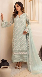Dhwaja Export Heavy Fox Georgette Unstitched Suit With Zarkan & Embroidered Sequence Work - Product Image 4