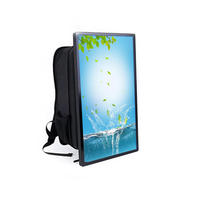 Pantalla LCD Portátil de 11.6/15/17/18.5/21.5/24/27/32 Pulgadas, Mochila con Pantalla Publicitaria Digital, Reproductor de Publicidad