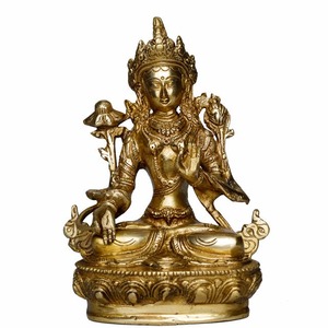 Murti de Buda Tradicional de Latón Chapado en Oro Pulido de Excelente Calidad para Templo o Sala de Oración, Disponible como Regalo al Mejor Precio - Product Image 5