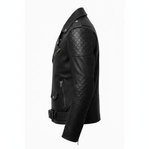 Veste en cuir de vache véritable pour homme avec col en fourrure, style aviateur d'hiver, fabricant OEM/ODM sur mesure - Product Image 6