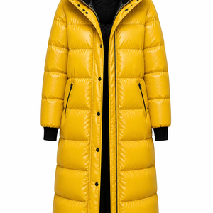 Veste longue matelassée pour femme, imperméable, douce au toucher, avec capuche, confortable et résistante aux intempéries, par Solid Trader Wonderful Girl Clothing - Product Image 1