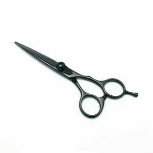 Tijeras de peluquería de titanio de color negro, desmontables y ajustables, con mango para cortar el cabello y recortar las puntas. - Product Image 2