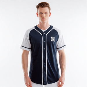 เสื้อเบสบอลทีมกีฬา เสื้อผ้าฝึกซ้อมของคุณเอง เสื้อเบสบอลน้ำหนักเบา เสื้อเจอร์ซีย์ซอฟต์บอลติดกระดุม - Product Image 1