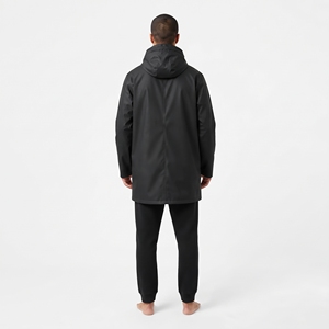 Wholesale High Quality Black Parka Men <b>Long</b> Hooded Jacket <b>Waterproof</b> <b>Winter</b> Outerwear Casual Zipper Closure <b>Coat</b> - Product Image 3