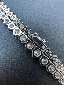 สร้อยคอและกำไลข้อมือแบบ Cuban Link สำหรับผู้ชาย เงินแท้ 925 ประดับเพชร VVS Moissanite ระยิบระยับ - Product Image 6