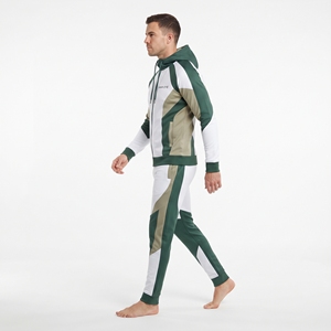 Custom Printed Men's Tracksuit Cotton Polyester Sublimation Sportswear Breathable <b>Long</b> <b>Sleeve</b> <b>Top</b> Drawstring Jogger Pants Active - Product Image 3