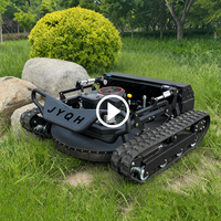 Mesin Pemotong Rumput Bensin CE EPA dengan Pengiriman Gratis, Dilengkapi Trek Karet Pertanian dan Remote Control Robot